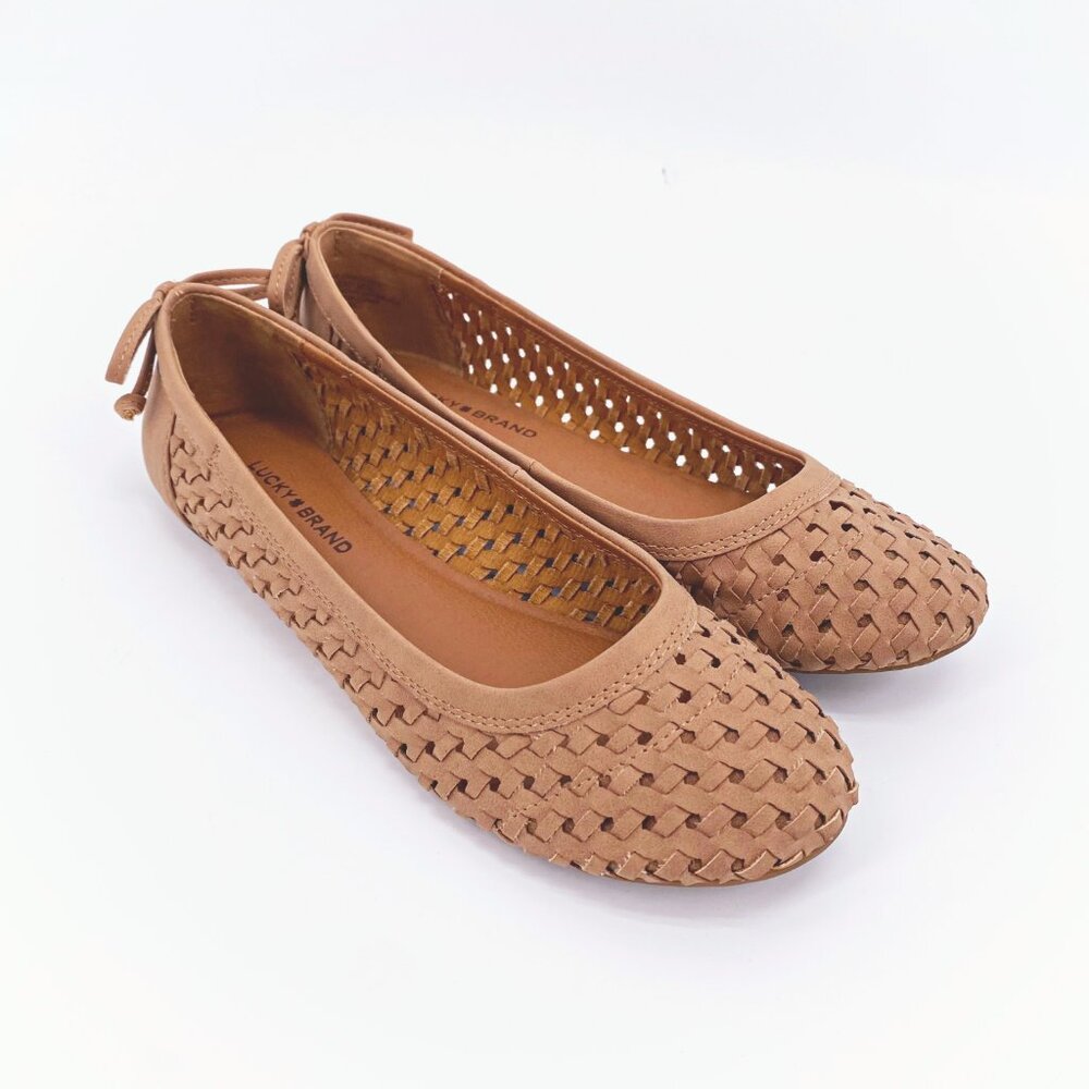 Lucky Brand Tan Woven Flats